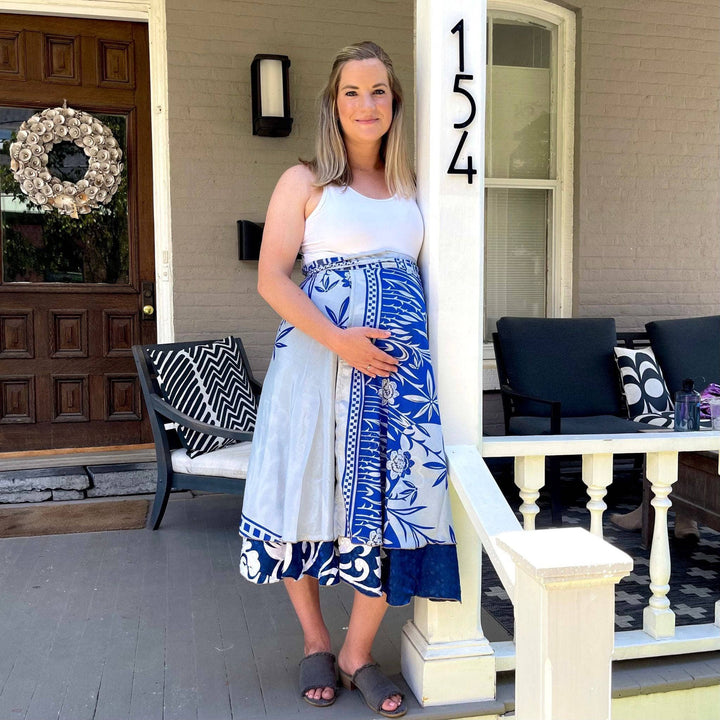 Tea Length Sari Wrap Skirts - Darn Good Yarn