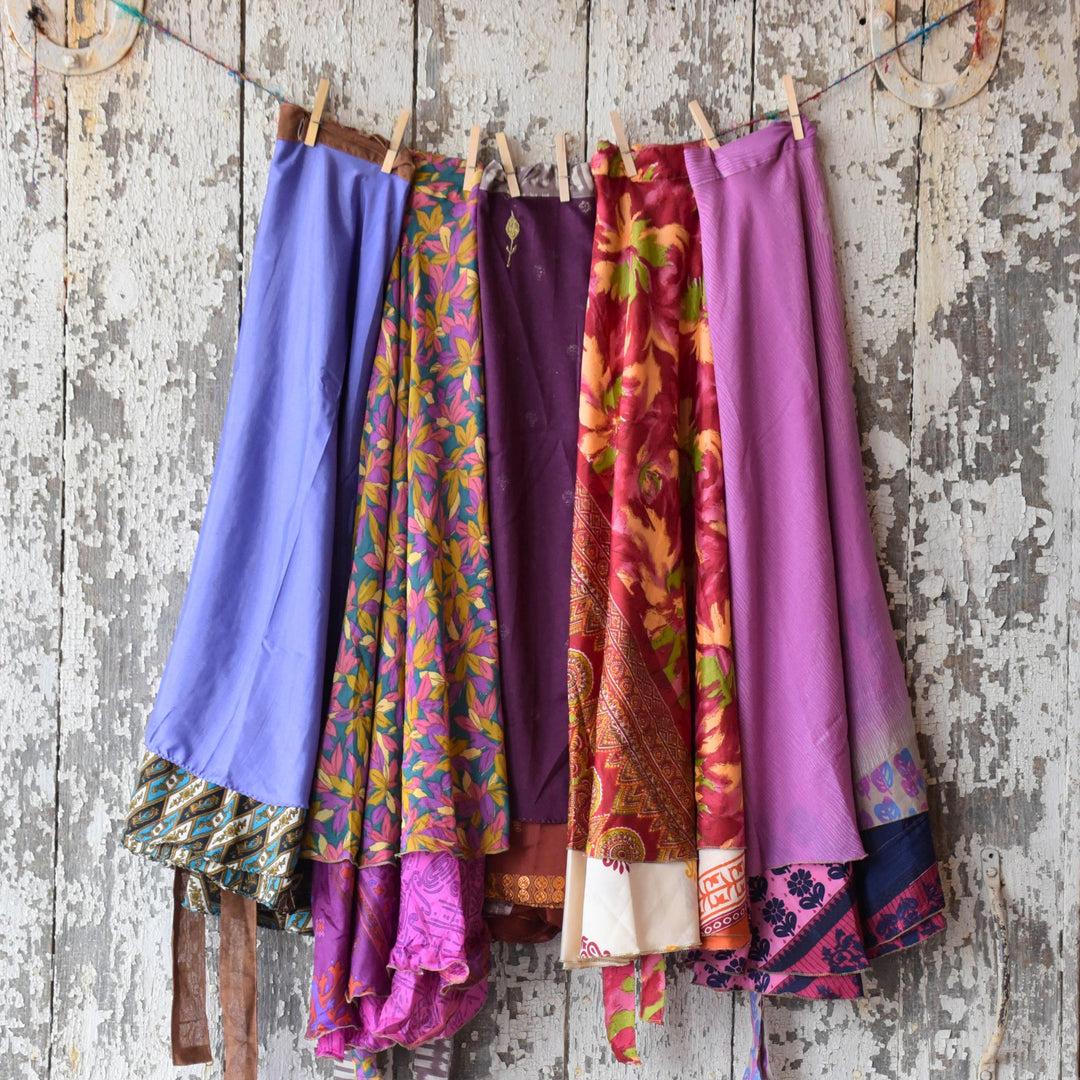 Darn good skirt hanged near the wall.