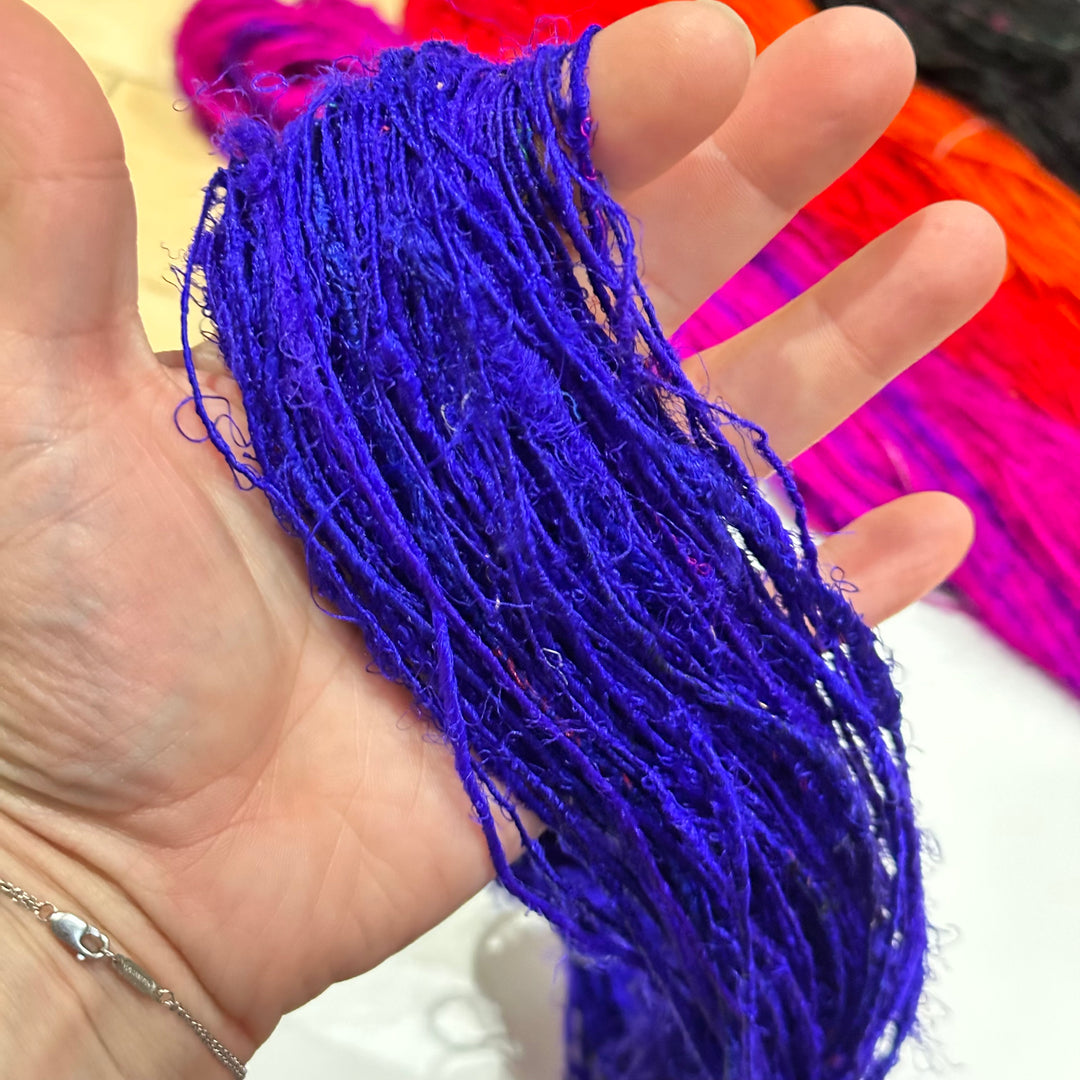 Surplus Discontinued Colors: Recycled Silk Yarn "Lux Adventure" - Darn Good Yarn