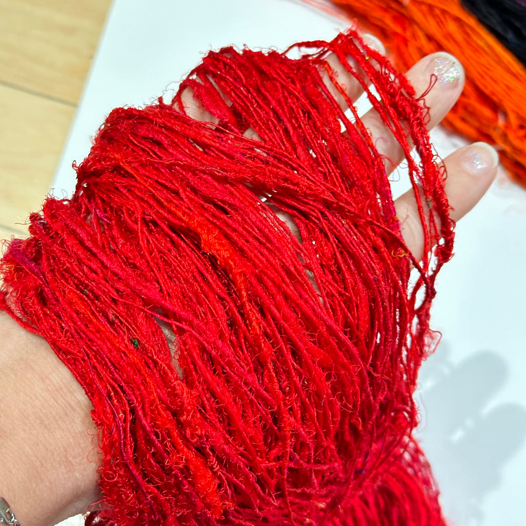 Surplus Discontinued Colors: Recycled Silk Yarn "Lux Adventure" - Darn Good Yarn