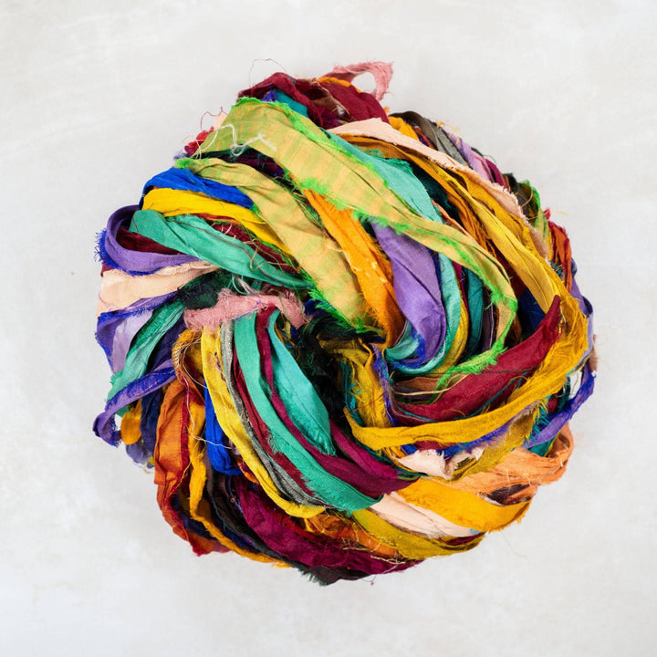 Sari Silk Ribbon - "At the Bahamas" - Darn Good Yarn