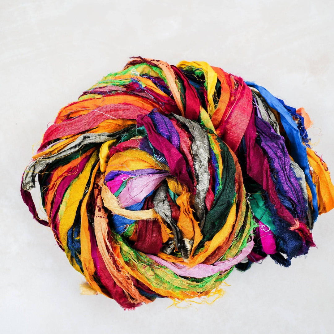 Sari Silk Ribbon - "At the Bahamas" - Darn Good Yarn