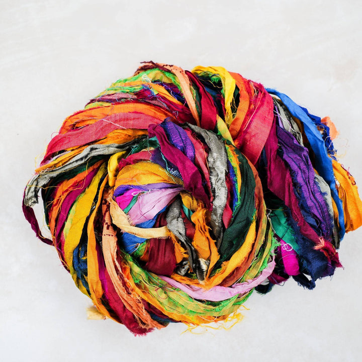Sari Silk Ribbon - "At the Bahamas" - Darn Good Yarn